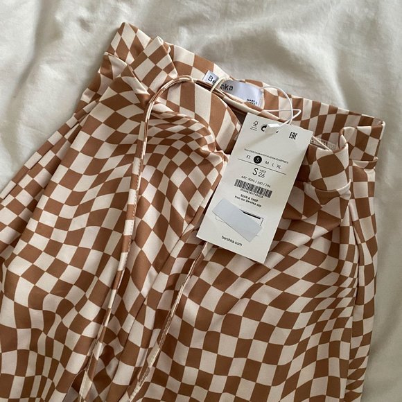 berksha Pants - BERKSHA Checkered Flare Pants
